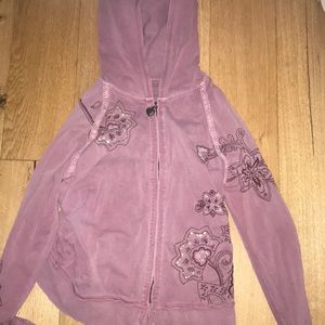 women’s purple zip up